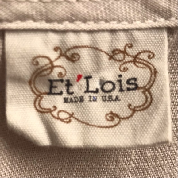 Et’Lois 100% Linen Lagenlook Asymmetric Hem Tunic M - Picture 9 of 9